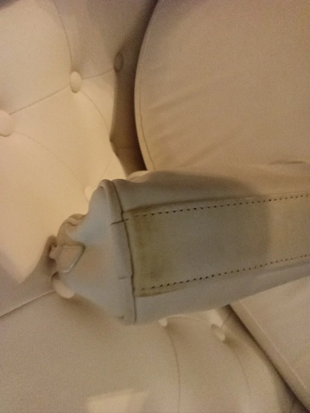 #V2 Coach Slim Zip Vintage Y2K  Ivory/Cream Crossbody Bag CREED:0064-116